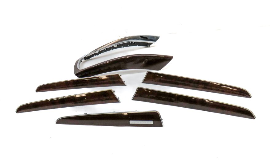 Thumbnail 2: 2012 AUDI Q5 (B8 8R) FRONT REAR DOOR DASH CONSOLE NATURAL WALNUT TRIM SET 6