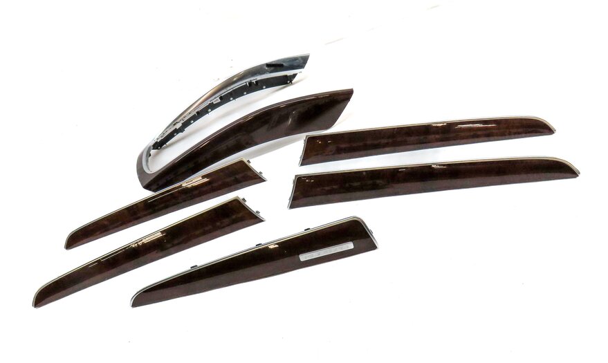 Thumbnail 3: 2012 AUDI Q5 (B8 8R) FRONT REAR DOOR DASH CONSOLE NATURAL WALNUT TRIM SET 6