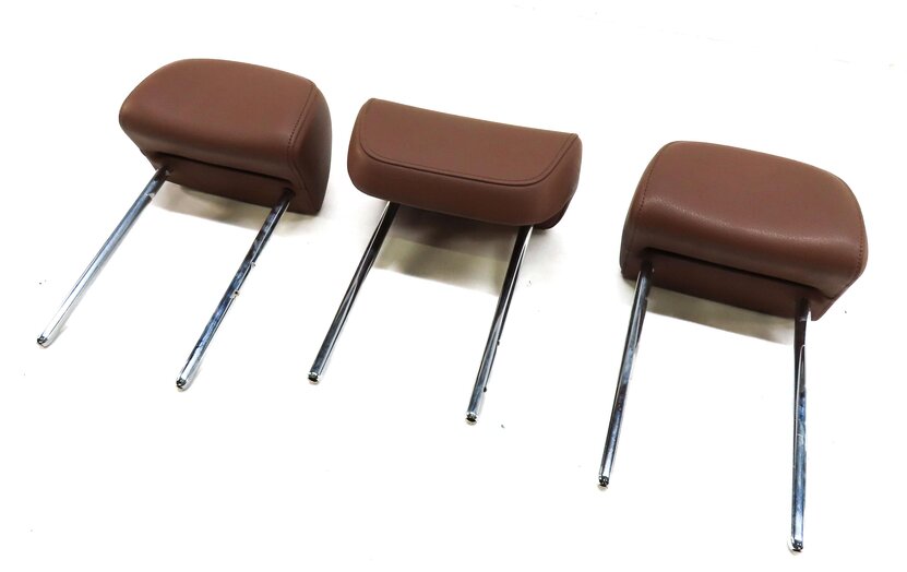 11-12 AUDI Q5 B8 8R REAR LEFT RIGHT & CENTER SEAT HEADREST SET3 (CINNAMON BROWN)