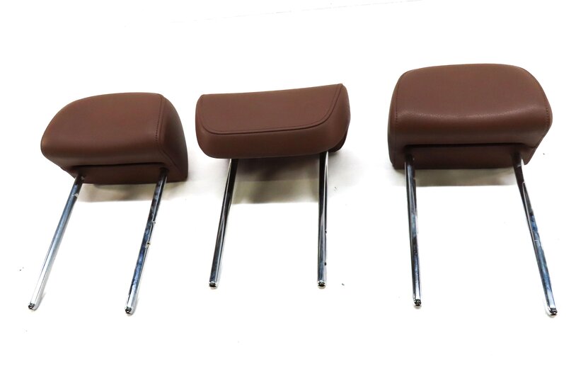 Thumbnail 2: 11-12 AUDI Q5 B8 8R REAR LEFT RIGHT & CENTER SEAT HEADREST SET3 (CINNAMON BROWN)