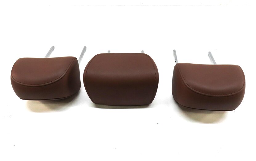 Thumbnail 4: 11-12 AUDI Q5 B8 8R REAR LEFT RIGHT & CENTER SEAT HEADREST SET3 (CINNAMON BROWN)