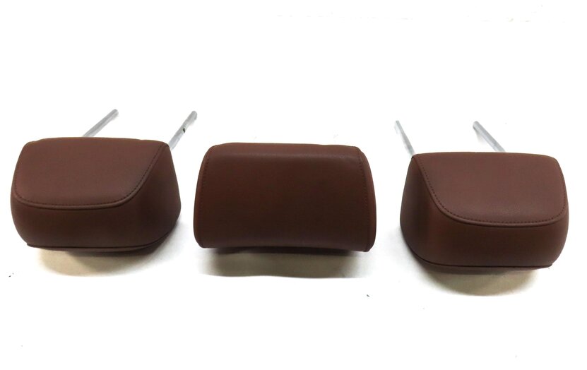 Thumbnail 5: 11-12 AUDI Q5 B8 8R REAR LEFT RIGHT & CENTER SEAT HEADREST SET3 (CINNAMON BROWN)