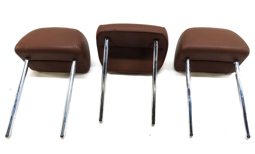Thumbnail 6: 11-12 AUDI Q5 B8 8R REAR LEFT RIGHT & CENTER SEAT HEADREST SET3 (CINNAMON BROWN)