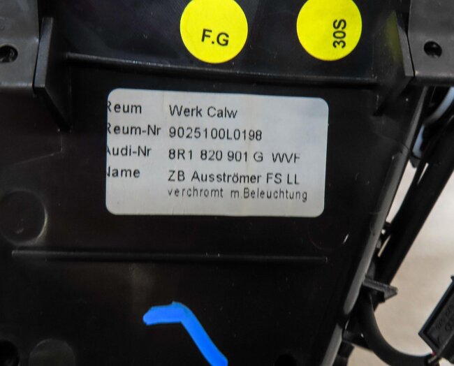 Thumbnail 7: 2012 AUDI Q5 (B8 8R) FRONT LEFT DRIVER DASH DASHBOARD A/C HEATER AIR VENT