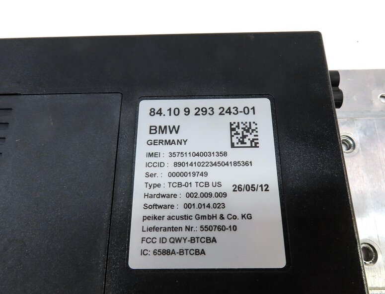 Thumbnail 4: 2013 BMW 535i (F10) BLUETOOTH TELEMATICS COMMUNICATION CONTROL MODULE 9293243