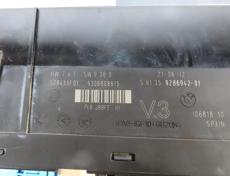 Thumbnail 4: 2013 BMW 535i (F10) PRIMARY JUNCTION BODY CONTROL MODULE 61359286942