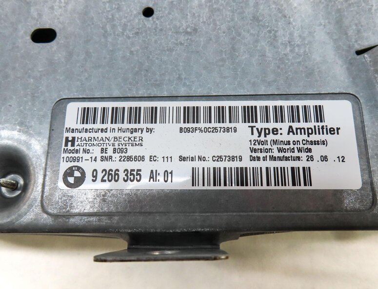 Thumbnail 5: 11-13 BMW 528i 535i 550i (F10) RADIO STEREO AUDIO AMP AMPLIFIER (HARMAN BECKER)