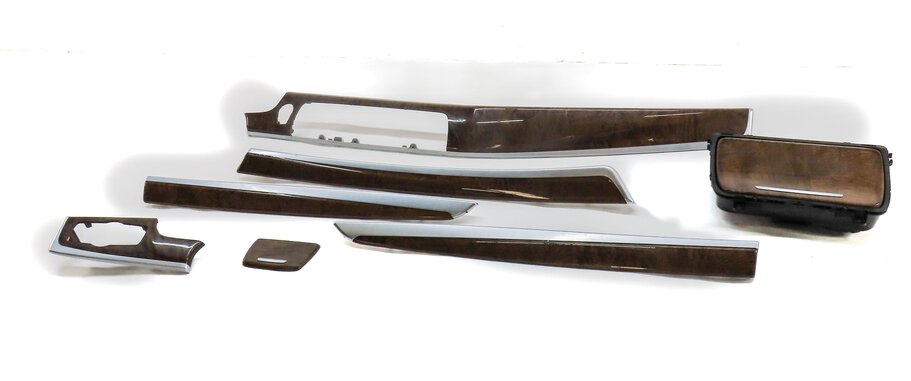 2013 BMW 535i (F10) FRONT REAR LEFT RIGHT SUPERIOR ASH WOOD (04B5) TRIM SET 7