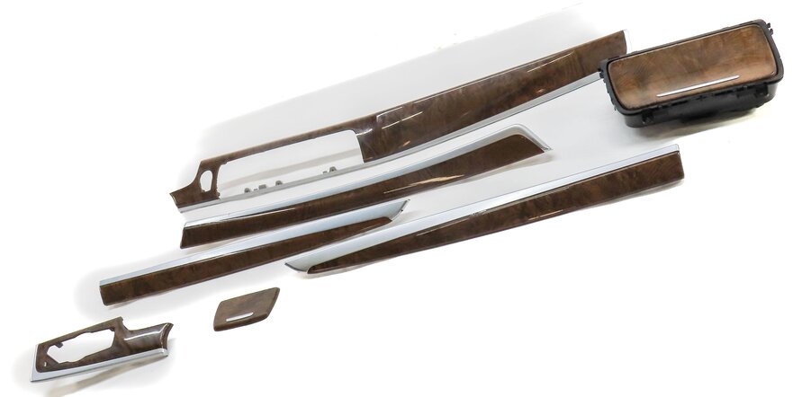Thumbnail 3: 2013 BMW 535i (F10) FRONT REAR LEFT RIGHT SUPERIOR ASH WOOD (04B5) TRIM SET 7