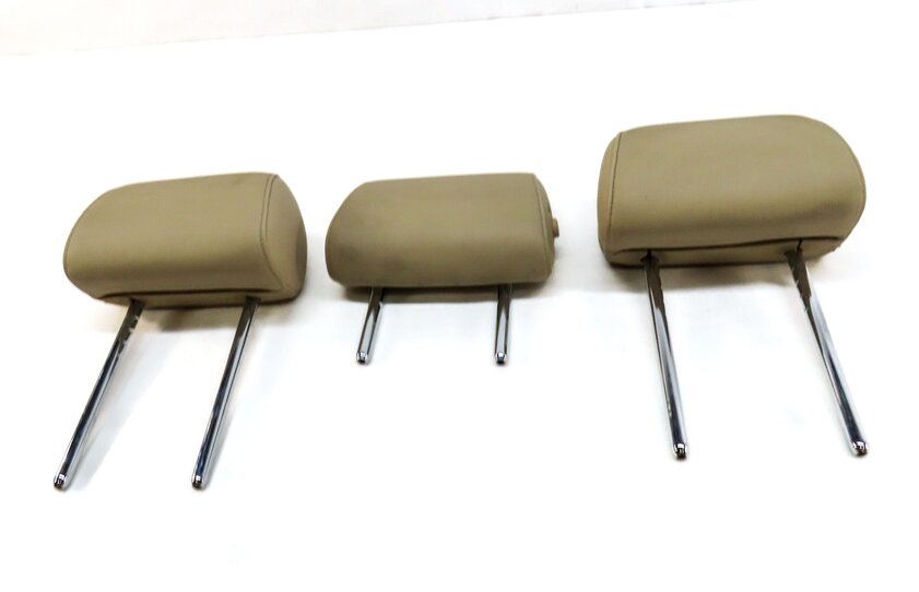 Thumbnail 2: 11-16 BMW GT 5-SERIES (F07 F10) REAR LEFT CENTER RIGHT SEAT HEADREST SET (BEIGE)