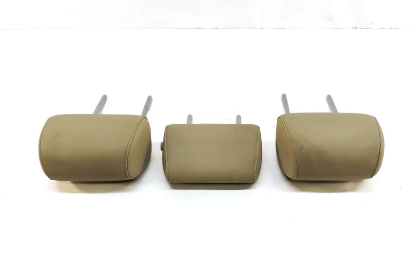 Thumbnail 4: 11-16 BMW GT 5-SERIES (F07 F10) REAR LEFT CENTER RIGHT SEAT HEADREST SET (BEIGE)