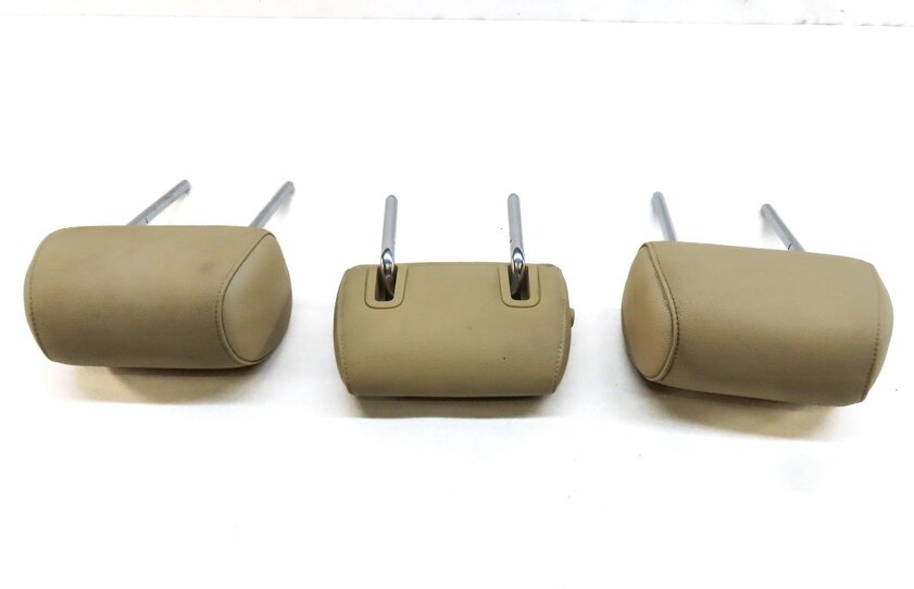 Thumbnail 5: 11-16 BMW GT 5-SERIES (F07 F10) REAR LEFT CENTER RIGHT SEAT HEADREST SET (BEIGE)