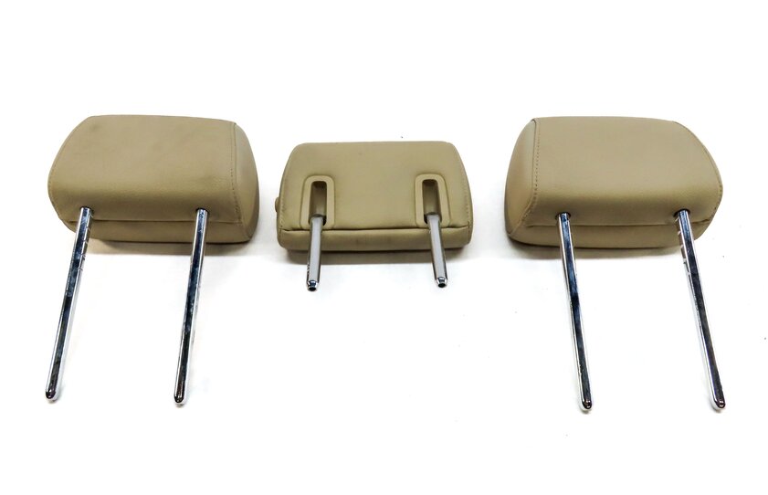 Thumbnail 6: 11-16 BMW GT 5-SERIES (F07 F10) REAR LEFT CENTER RIGHT SEAT HEADREST SET (BEIGE)