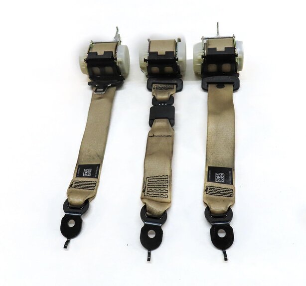 Thumbnail 2: 2013 BMW 535i (F10) REAR LEFT RIGHT & CENTER SEATBELT RETRACTOR SET 3 (BEIGE)