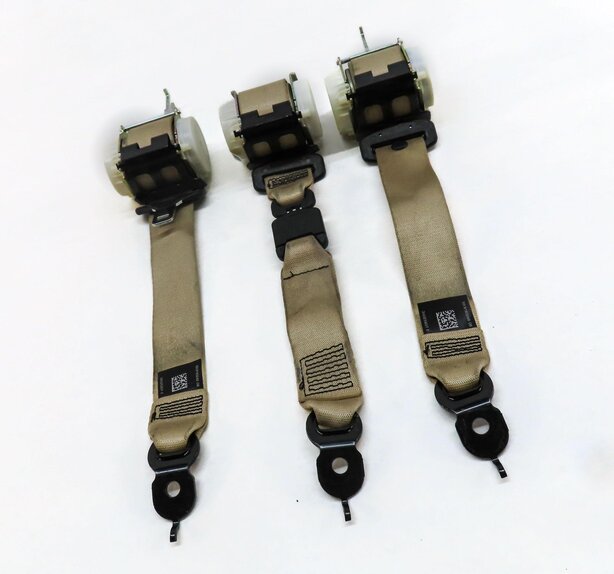 Thumbnail 3: 2013 BMW 535i (F10) REAR LEFT RIGHT & CENTER SEATBELT RETRACTOR SET 3 (BEIGE)