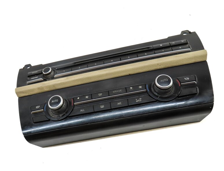 Thumbnail 3: 11-16 BMW 5 M5 SERIES (F10) HEATER A/C TEMPERATURE & RADIO CONTROL PANEL (BEIGE)