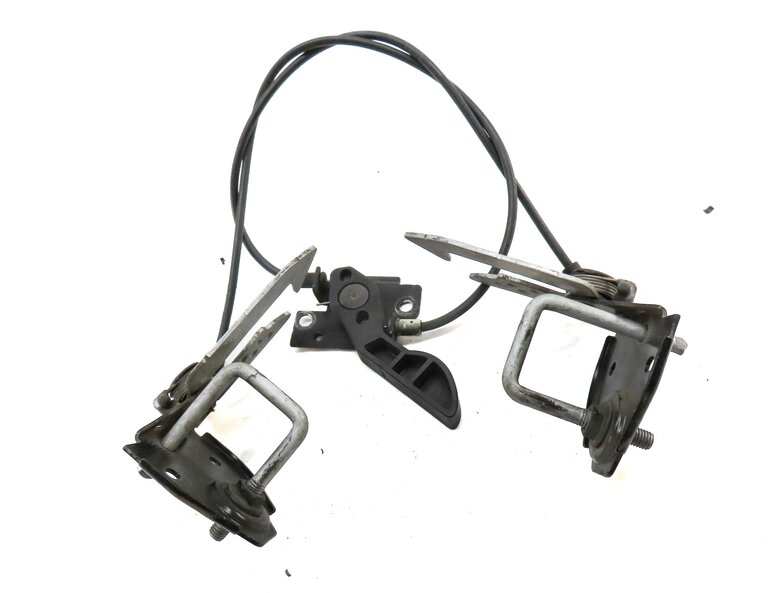 Thumbnail 3: 2013 BMW 535i F10 HOOD LEFT & RIGHT SAFETY CATCH HOOK SET2 CABLE & RELEASE LEVER