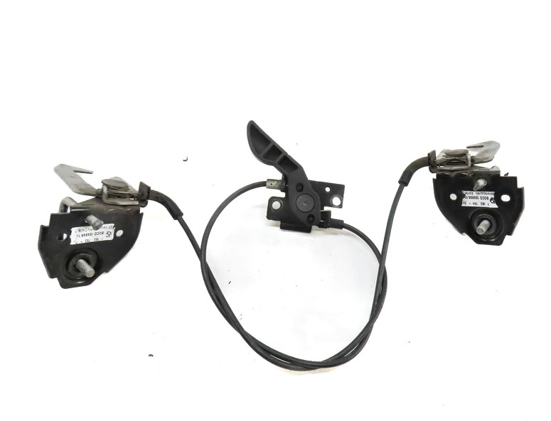 Thumbnail 4: 2013 BMW 535i F10 HOOD LEFT & RIGHT SAFETY CATCH HOOK SET2 CABLE & RELEASE LEVER