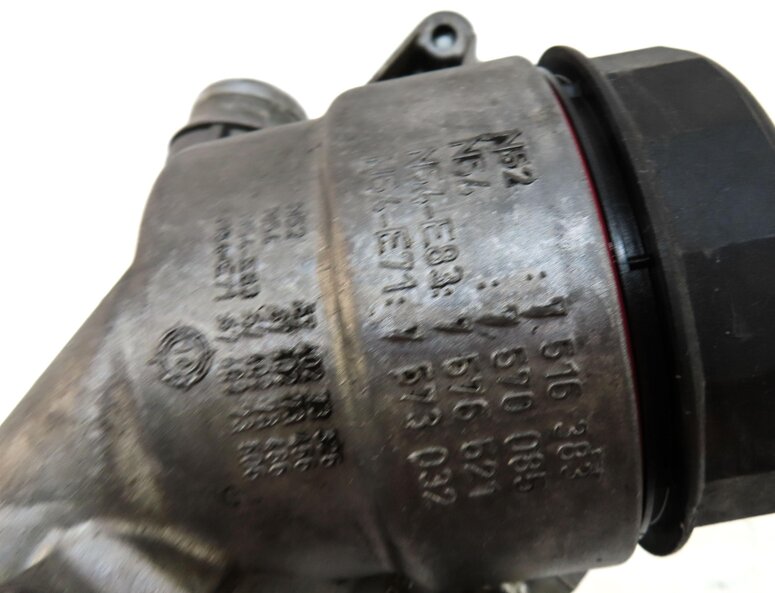 Thumbnail 6: 2013 BMW 535i (F10) 3.0L N55 TURBO ENGINE OIL COOLER FILTER HOUSING w/ COVER CAP
