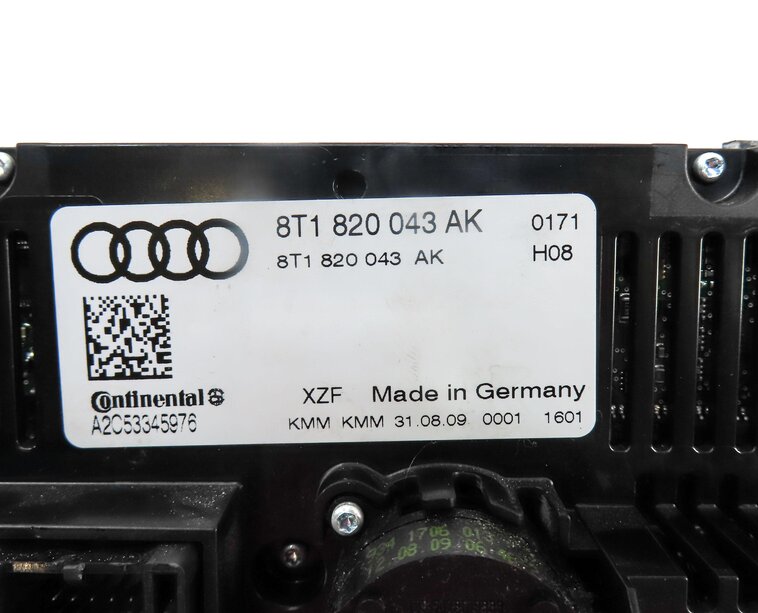 Thumbnail 7: 08-13 A4 S4 A5 S5 Q5 B8 8K 8T FRONT HEATER A/C TEMPERATURE CLIMATE CONTROL PANEL
