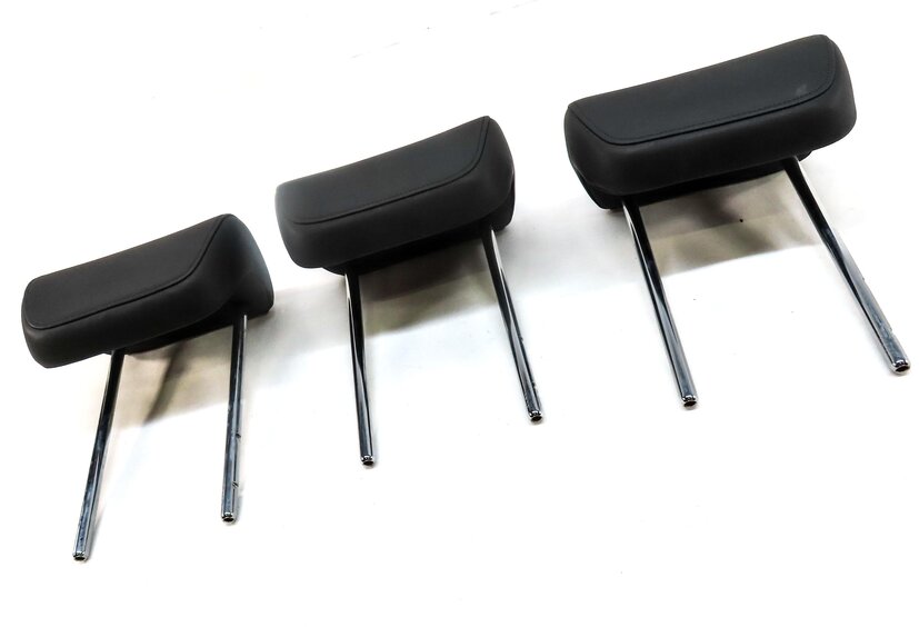 Thumbnail 2: 09-17 AUDI Q5 SQ5 (B8 8R) REAR LEFT RIGHT & CENTER SEAT HEADREST SET 3 (BLACK)