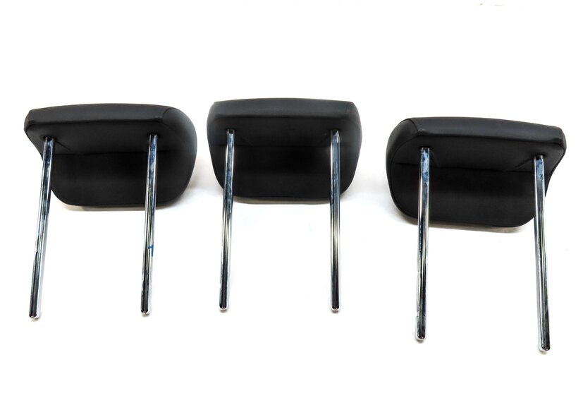 Thumbnail 5: 09-17 AUDI Q5 SQ5 (B8 8R) REAR LEFT RIGHT & CENTER SEAT HEADREST SET 3 (BLACK)