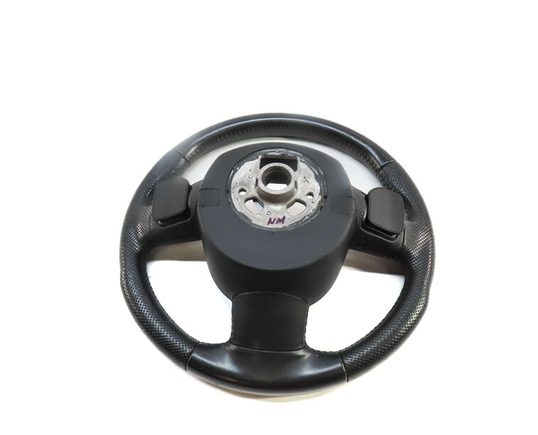 Thumbnail 5: 09-12 AUDI Q5 (B8 8R) 3 SPOKE S-LINE STEERING WHEEL w/ SWITCHES & PADDLES BLACK