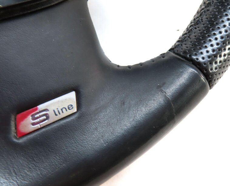 Thumbnail 7: 09-12 AUDI Q5 (B8 8R) 3 SPOKE S-LINE STEERING WHEEL w/ SWITCHES & PADDLES BLACK