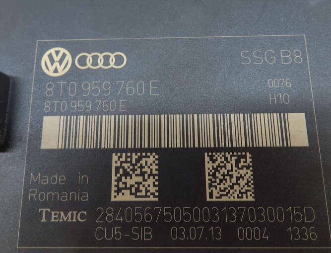 Thumbnail 4: 10-17 AUDI A5 S5 RS5 (B8 8T) FRONT RIGHT PASSENGER MEMORY SEAT CONTROL MODULE