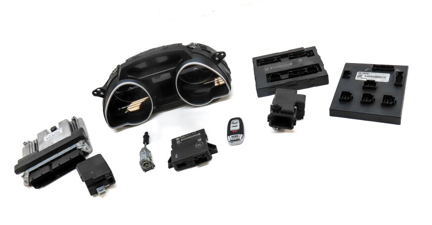 Thumbnail 23: 2014 AUDI A5 COUPE (B8 8T) 2.0L CPMB SPEEDOMETER BODY ENGINE MODULE & KEY SET