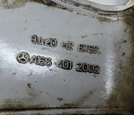 Thumbnail 4: 2013-2019 MERCEDES ML GLE (W166) 20x9 INCH 5 SPOKE ALUMINUM ALLOY WHEEL RIM