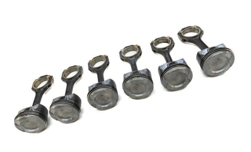 Thumbnail 3: 15-22 MERCEDES M276 3.0L ENGINE PISTON & ROD SET 6 X166 W166 W205 W222 W212 R231
