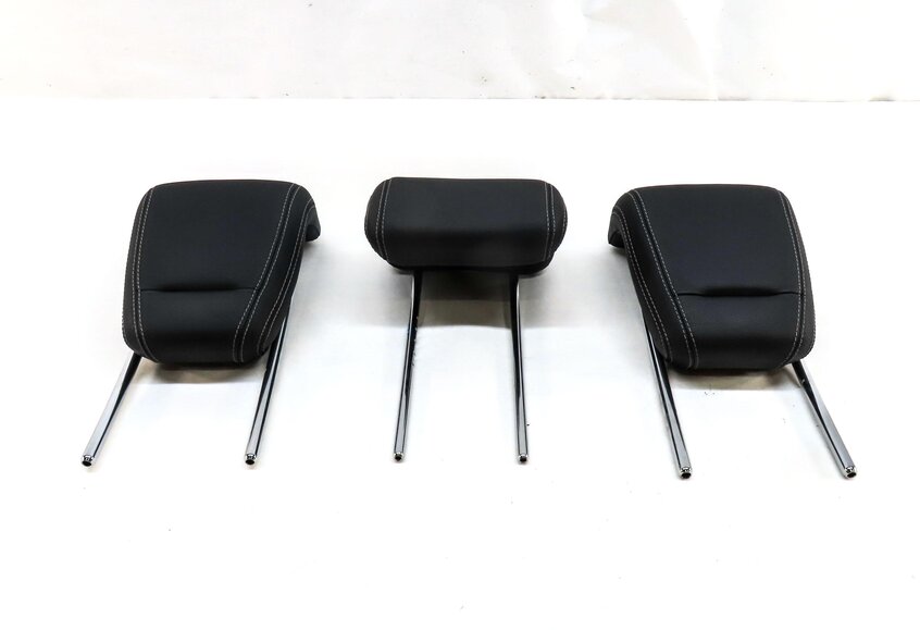 Thumbnail 2: 12-15 MERCEDES ML CLASS W166 REAR LEFT RIGHT & CENTER SEAT HEADREST SET3 (BLACK)