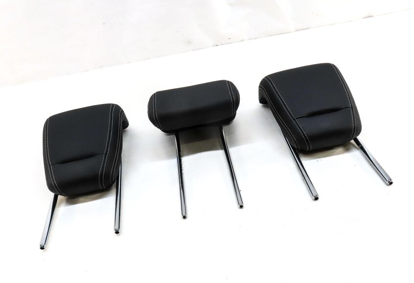 Thumbnail 3: 12-15 MERCEDES ML CLASS W166 REAR LEFT RIGHT & CENTER SEAT HEADREST SET3 (BLACK)