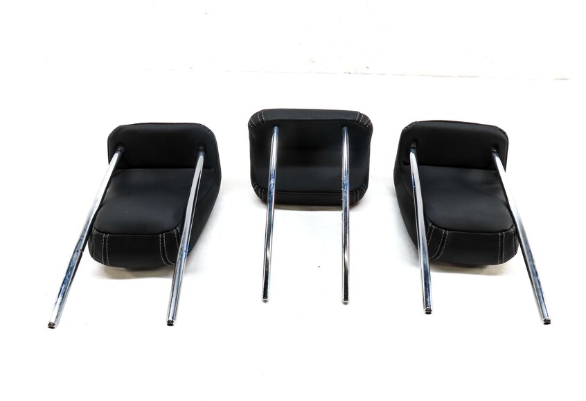 Thumbnail 6: 12-15 MERCEDES ML CLASS W166 REAR LEFT RIGHT & CENTER SEAT HEADREST SET3 (BLACK)