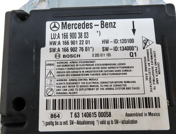 Thumbnail 4: 2015 MERCEDES G550 G63 G65 GL350 GL450 GL550 ML250 ML350 ML400 SRS BAG MODULE