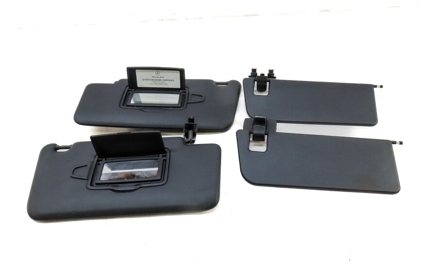 Thumbnail 4: 12-15 MERCEDES ML-CLASS (W166) FRONT LEFT & RIGHT SUNVISOR SUN VISOR SET (BLACK)