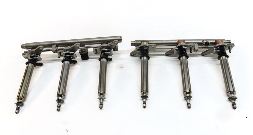 Thumbnail 2: 2015 MERCEDES ML400 (W166) 3.0L TURBO M276 ENGINE FUEL INJECTOR SET 6 w/ RAILS