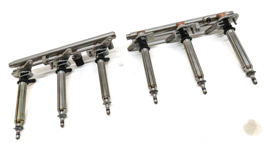 Thumbnail 3: 2015 MERCEDES ML400 (W166) 3.0L TURBO M276 ENGINE FUEL INJECTOR SET 6 w/ RAILS