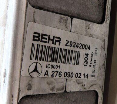 Thumbnail 7: 2012-2016 MERCEDES GL450 GL550 ML550 (W166 X166) AUXILIARY INTERCOOLER RADIATOR