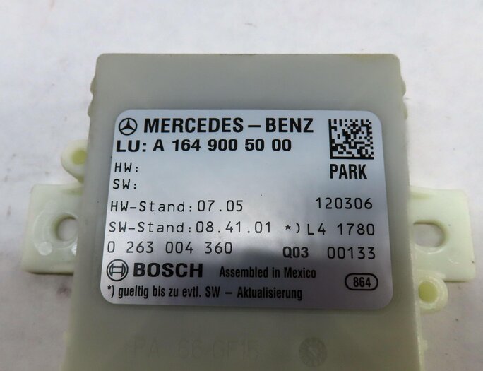 Thumbnail 4: 2012 MERCEDES GL350 (X164) PARK ASSIST PDC SENSOR CONTROL MODULE 1649005000