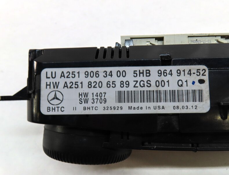 Thumbnail 6: 2010-2013 MERCEDES GL ML R (W164 W251 X164) FRONT HEATER A/C TEMPERATURE CONTROL