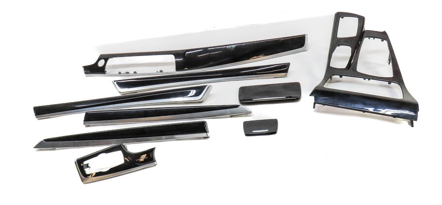 Thumbnail 2: 2011 BMW 535i (F10) FRONT REAR LEFT RIGHT DOOR DASH CONSOLE ASH WOOD TRIM SET 9