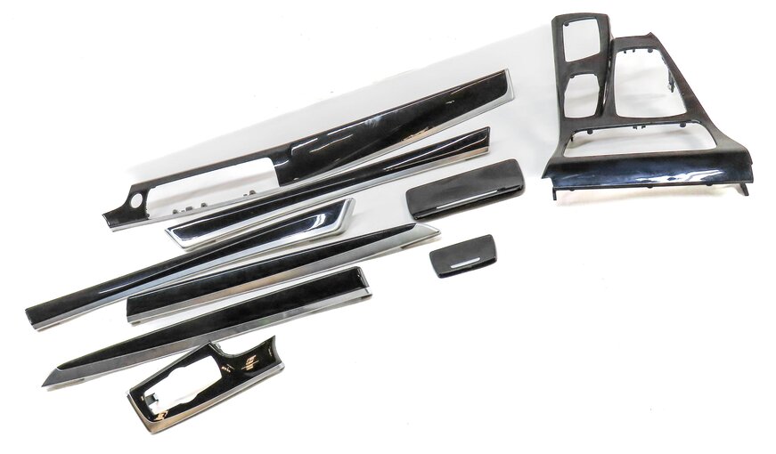 Thumbnail 3: 2011 BMW 535i (F10) FRONT REAR LEFT RIGHT DOOR DASH CONSOLE ASH WOOD TRIM SET 9