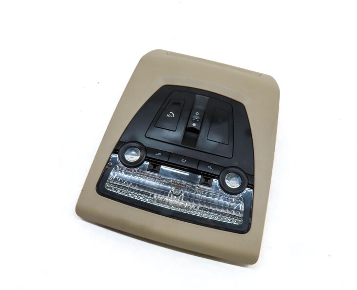 Thumbnail 1: 2011 BMW 535i (F10) FRONT ROOF CENTER PRIMARY DOME LIGHT ASSEMBLY (BEIGE)