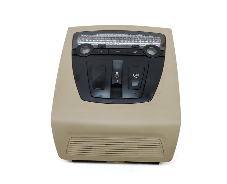Thumbnail 4: 2011 BMW 535i (F10) FRONT ROOF CENTER PRIMARY DOME LIGHT ASSEMBLY (BEIGE)