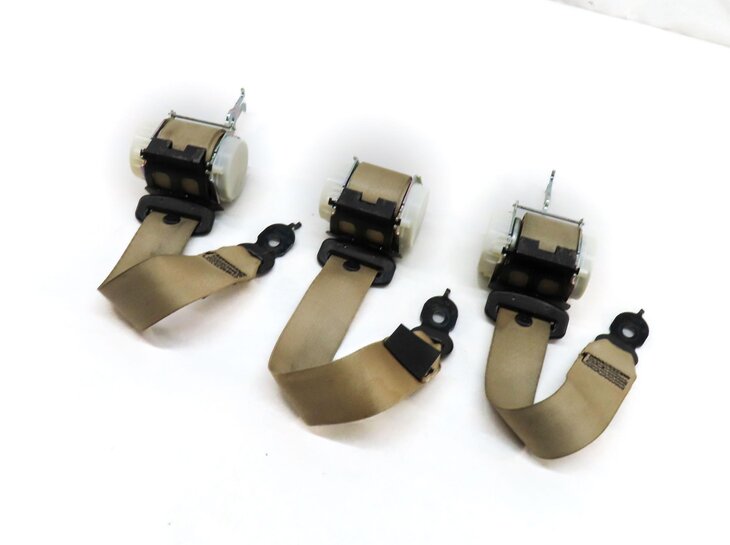 2011 BMW 535i (F10) REAR LEFT RIGHT & CENTER SEATBELT RETRACTOR SET 3 (BEIGE)