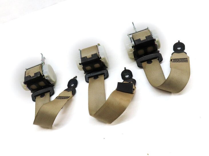 Thumbnail 3: 2011 BMW 535i (F10) REAR LEFT RIGHT & CENTER SEATBELT RETRACTOR SET 3 (BEIGE)