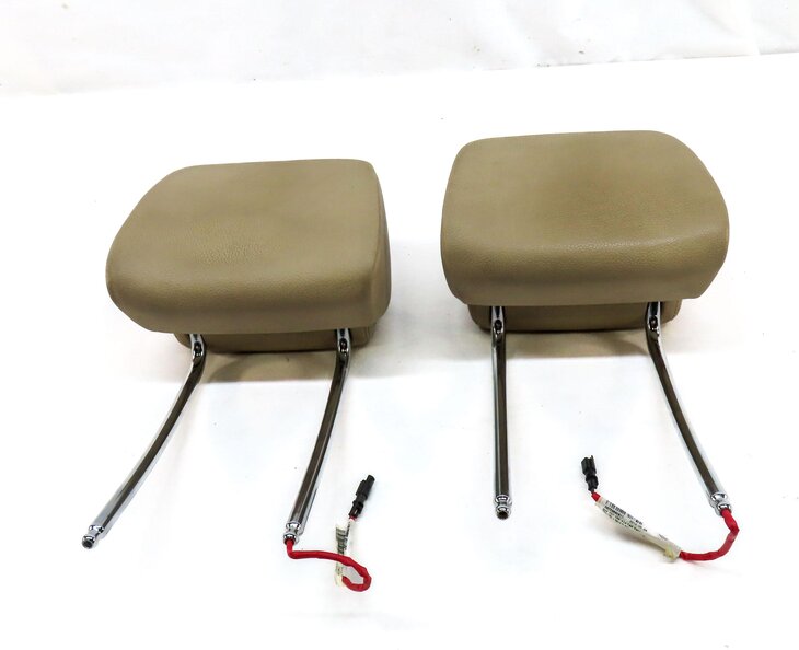 Thumbnail 2: 11-13 BMW GT 5-SERIES (F07 F10) FRONT LEFT & RIGHT SEAT HEADREST SET-2 (BEIGE)