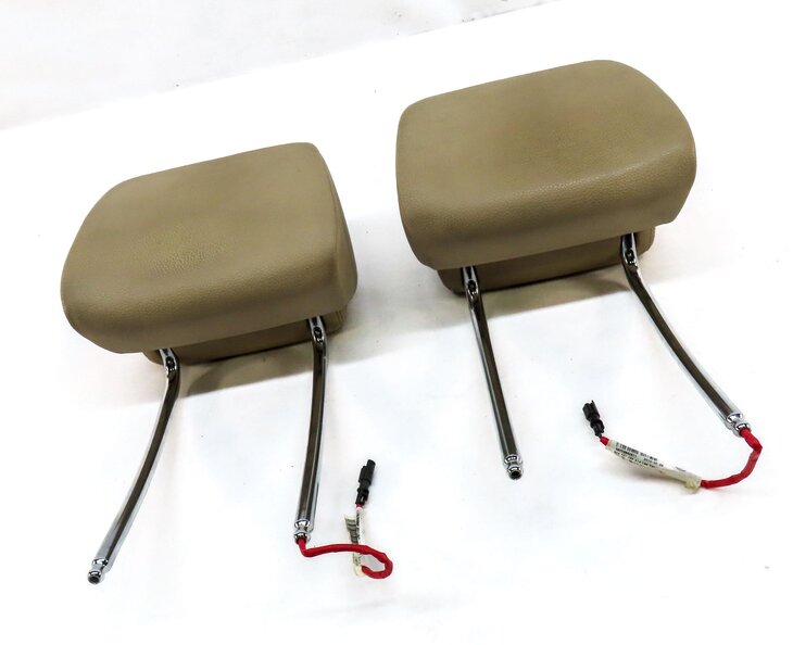 Thumbnail 3: 11-13 BMW GT 5-SERIES (F07 F10) FRONT LEFT & RIGHT SEAT HEADREST SET-2 (BEIGE)